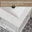 Ensemble de meuble-lavabo double 48 po avec plateau en marbre d'ingénierie Linsay, entièrement assemblé-996057465