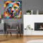  «Bear Portrait Abstract» par Rey Klimt, art mural en verre acrylique, 24 po x 24 po-1677181666
