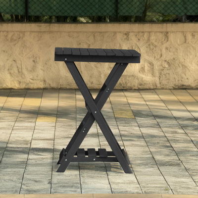 Patagonia Fully Assembled All-Weather Recycled HDPE Outdoor Folding Bar table