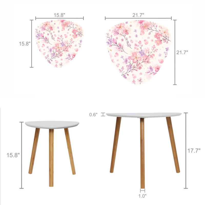 Ensemble de 2 tables basses gigognes Triangle