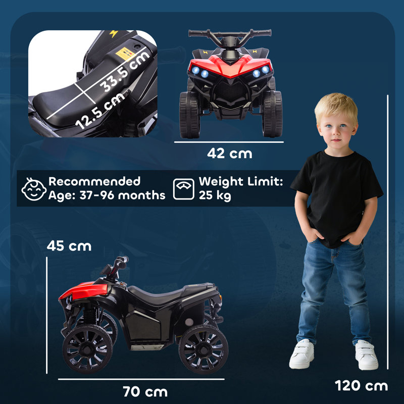 Zoomie Kids Battery Powered Ride On, Red