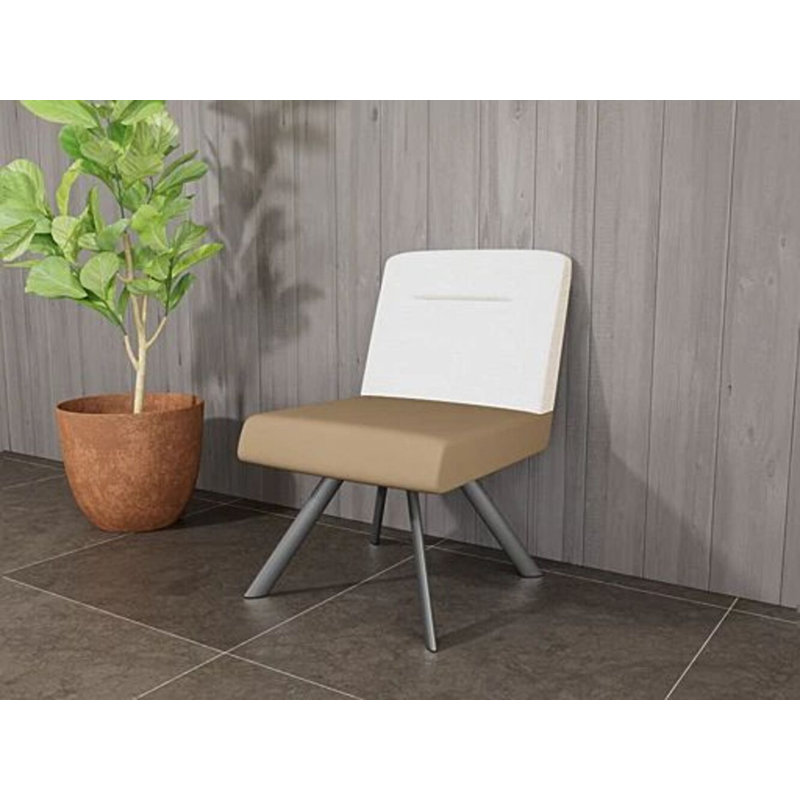 Fauteuil d'invité Willow, Gris anthracite, Chambray calcaire / Patriot Plus taupe