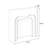 White Manufactured Wood Freestanding Fireplace