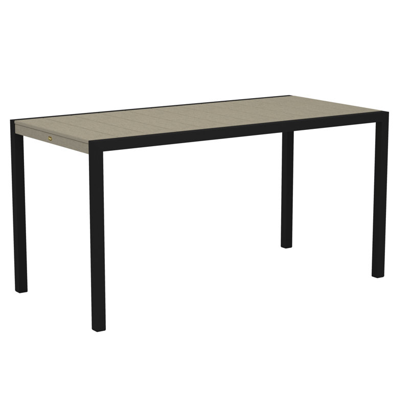 TREX Outdoors Surf City Counter Table, 36" x 73", Textured Black/Sand Castle