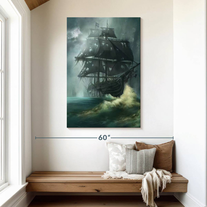 Aletra Black Pearl Ghost Ship, 48" H x 32" W