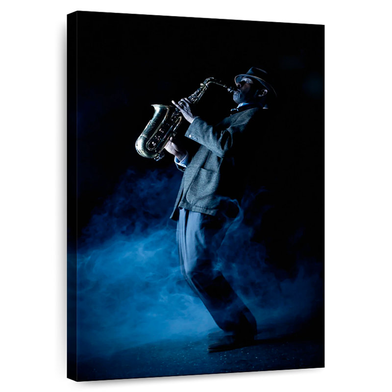 Black Jazz Musician, H 36 po x l 24 po