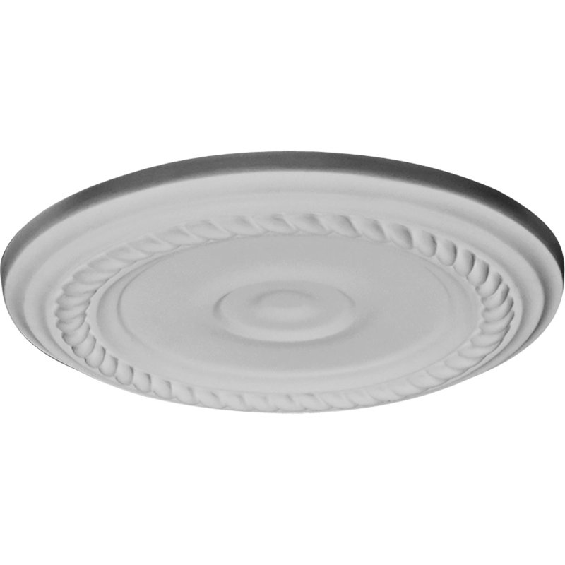 Endurathane Small Alexandria Ceiling Medallion, 7 7/8"OD x 3/4"P, Factory Primed, Primed