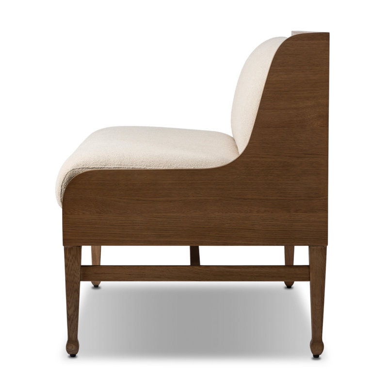 Priscilla RAF Dining Bench-72"-Crypton Wayfarer Snow, 32" H x 49" W x 26.5" D