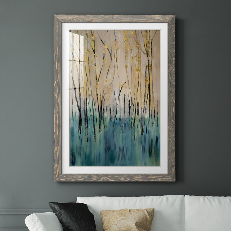 Mountain Air - peinture encadrée, H 31 po x l 44 po x P 1 po, Cadre gris
