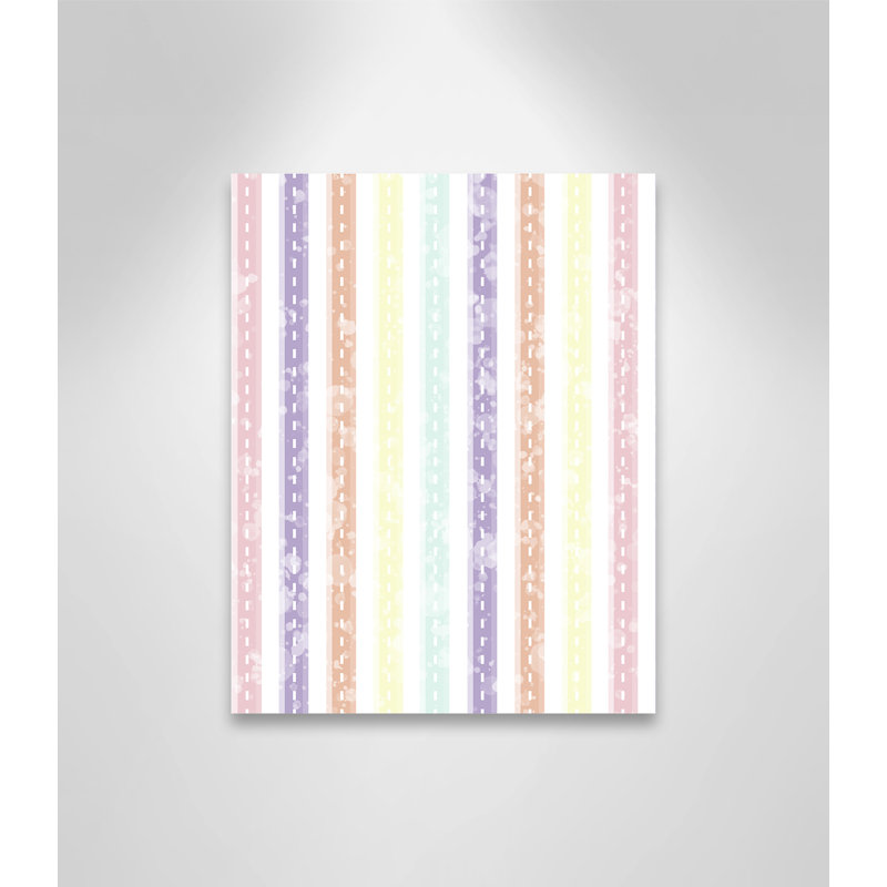Adhésif décoratif Whimsical Stripe, H 14 po x l 11 po x P 1,5 po, Canevas
