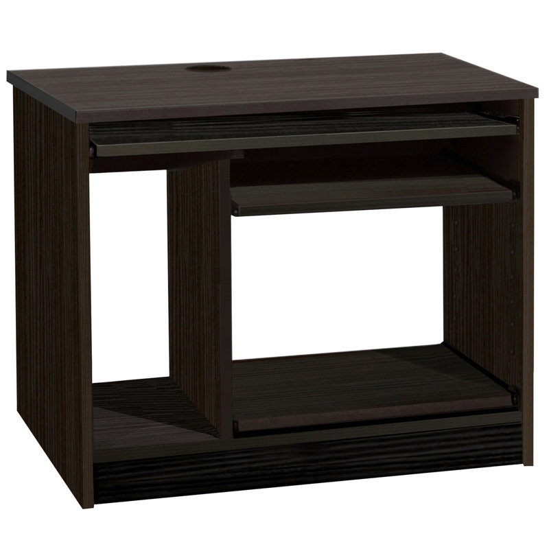 Solid Wood Base Computer Desk, Black Havana