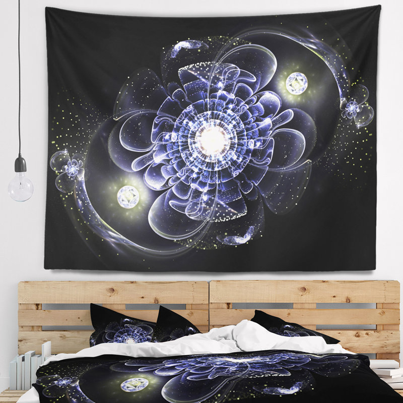 Tapisserie d'art numérique floral, H 50 po x l 60 po