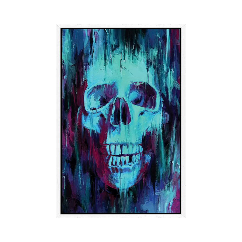 Skull Paint by Nicebleed - Print on Canvas, White Framed, 152.4cm H x 101.6cm W x 3.81cm D