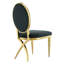 Chaise d'appoint en velours capitonné Lizveth
