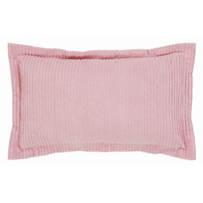 Jullian 100% Cotton Tufted Pillow Sham, Modern Stripe Design, Soft Breathable Decorative Cover, OEKO-TEX Certified, Machine Washable, King Size (20" x 36"), Pink, All-Season