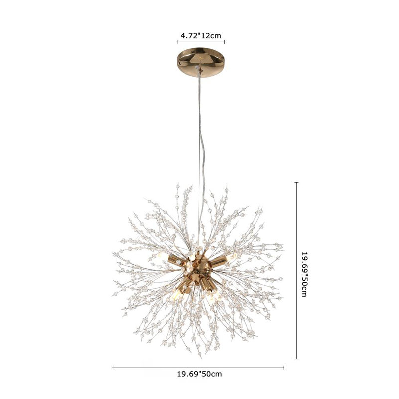 Dandelion 8 - Light Sputnik Chandelier, Gold
