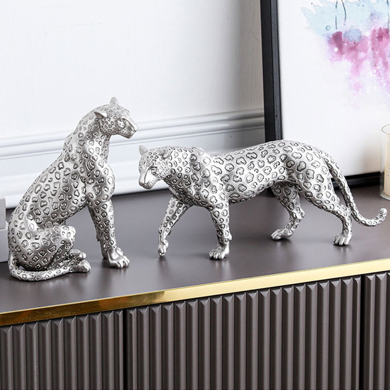Sculpture guépard en résine