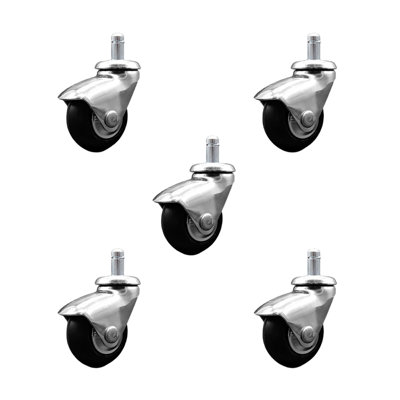 Chrome and Neoprene Rubber Caster