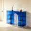 Console arquée bleue en acrylique-133691012