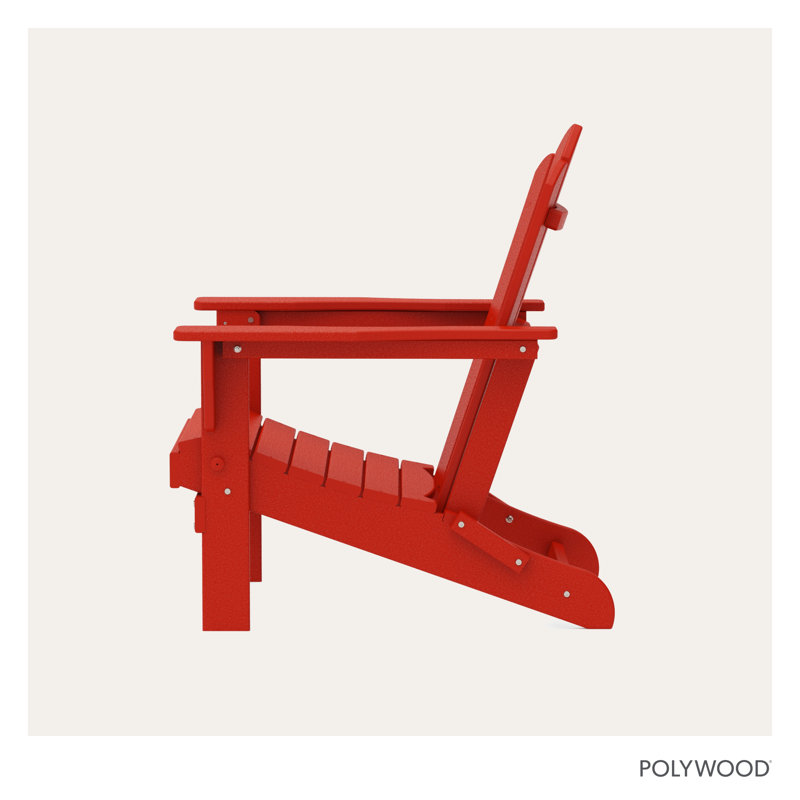 Chaise Adirondack pliante en rouge, Rouge