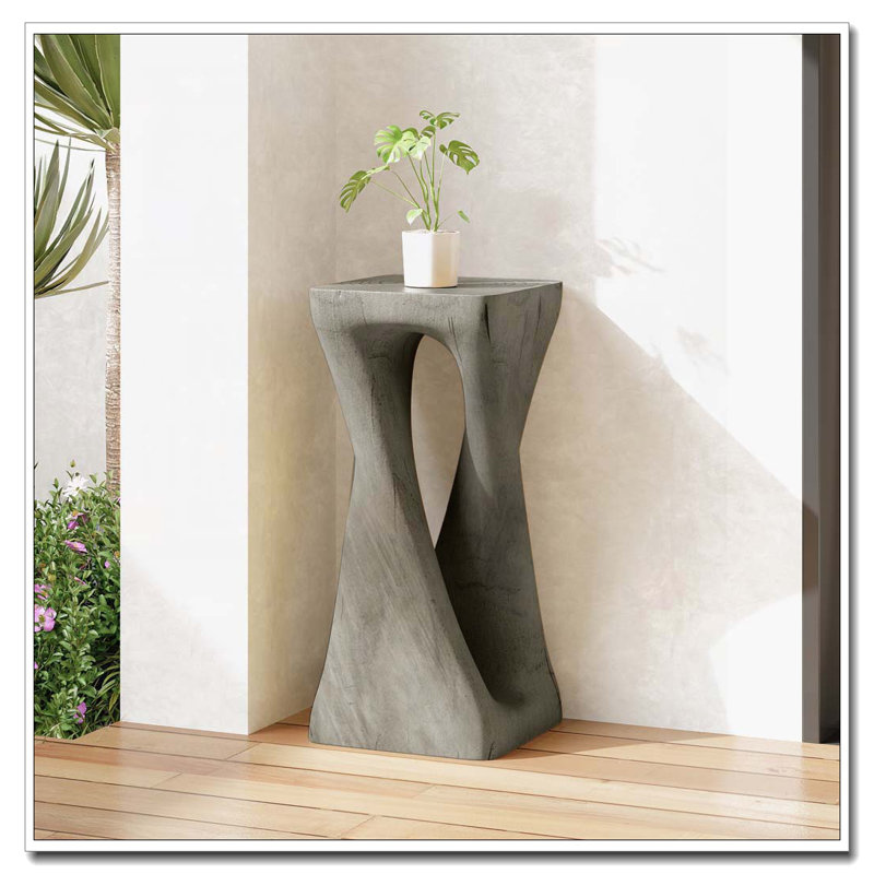 Table d'appoint d'extérieur, tabouret de jardin pour patio, table d'appoint décorative pour terrasse de balcon côté piscine
