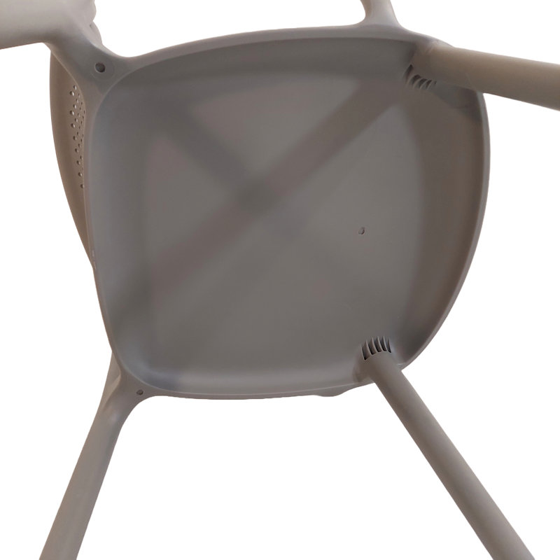 Bayman Stacking Patio Dining Armchair, Gray