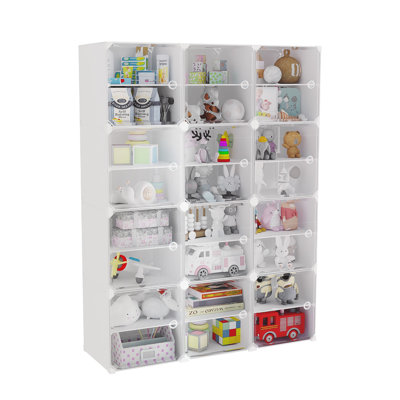 96 Pairs Stackable Shoe Storage Cabinet