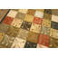 Super Multicolor Square with Special Details Contemporary American Hooked Rug