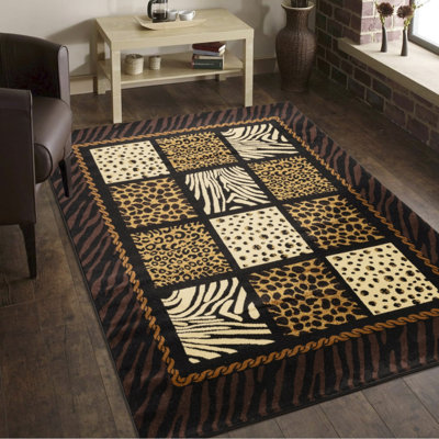 Tribes 5 pi. 3 po X 7 pi 3 po Tapis à imprimé animal