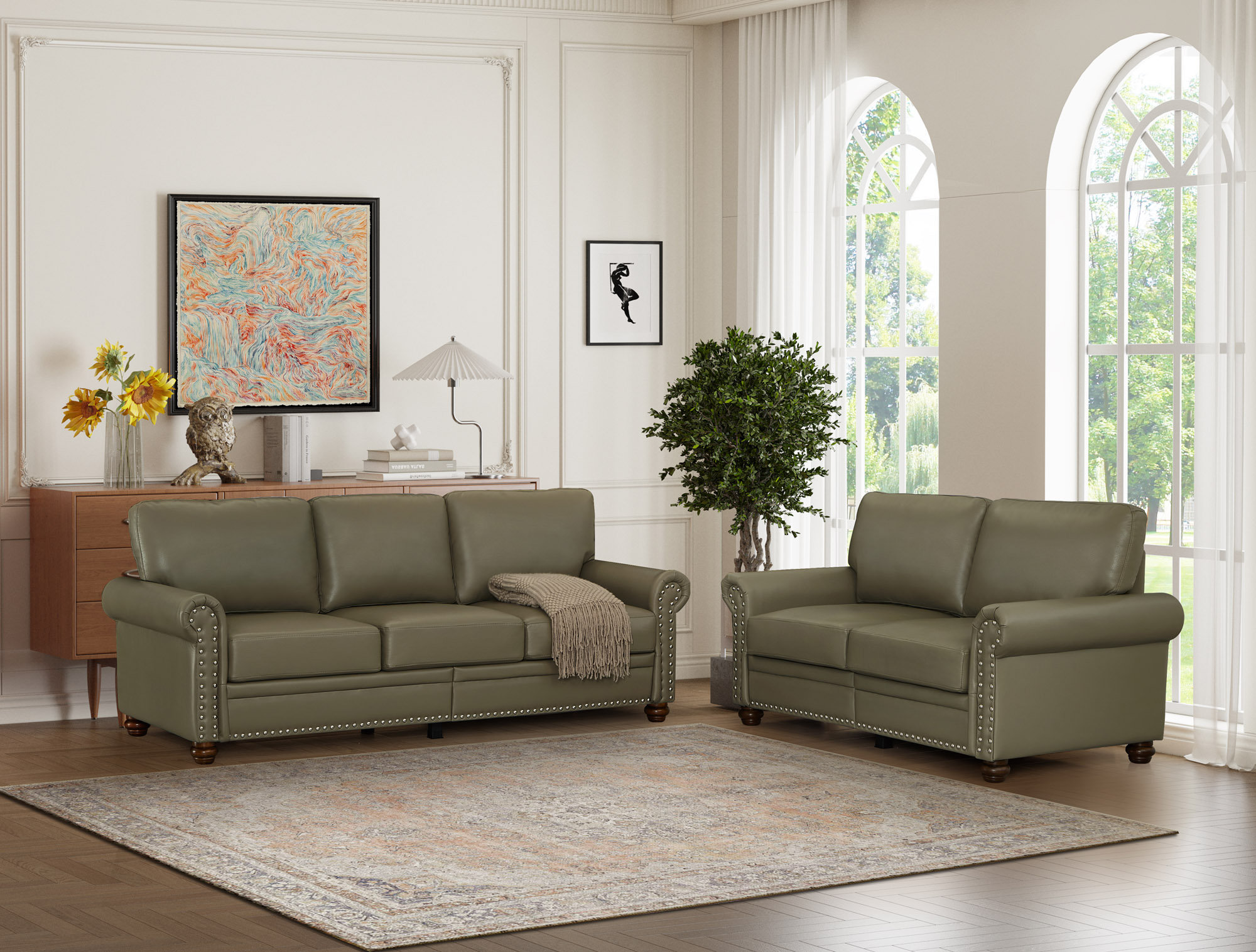 Alcott Hill® Citalli 2 Piece Faux Leather Living Room Set | Wayfair