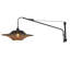 Lampe murale ajustable à bras articulé Vienna en bras de rotin extensible noir mat