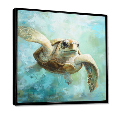 Watercolor Turtle At Peace - Turtle Wall Décor