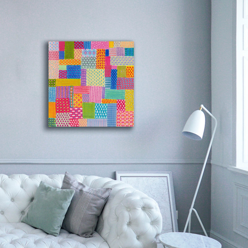 'Quilted' by Hello Angel Canvas Wall Art, 37" H x 37" W x 1.5" D