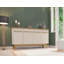 Yonkers 63" Mid-Century Modern Sideboard with 4 Shelves in Off White and Natural-1212492832