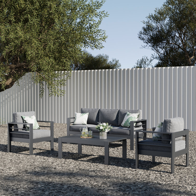 Layinsun Aluminum Outdoor Patio Coffee Table
