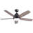 52 in. Indoor Black Smart Ceiling Fan with Integrated LED Light Kit, Work With Tuya APP and Smart Assistant Devices-129079226