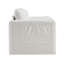 2 en blanc avec revêtement en chenille et mousse haute stable pour un confort familial