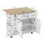 Chariot d'îlot de cuisine polyvalent avec plusieurs options de rangement pour une fonctionnalité améliorée