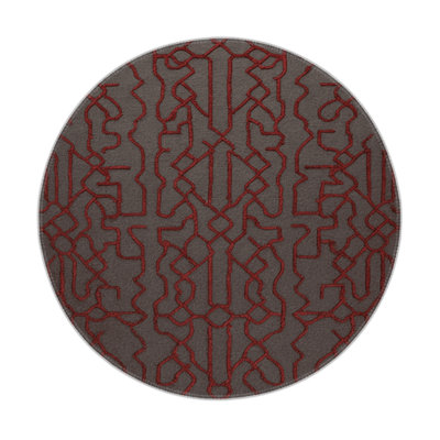 Tapis gris intérieur et extérieur Trellis