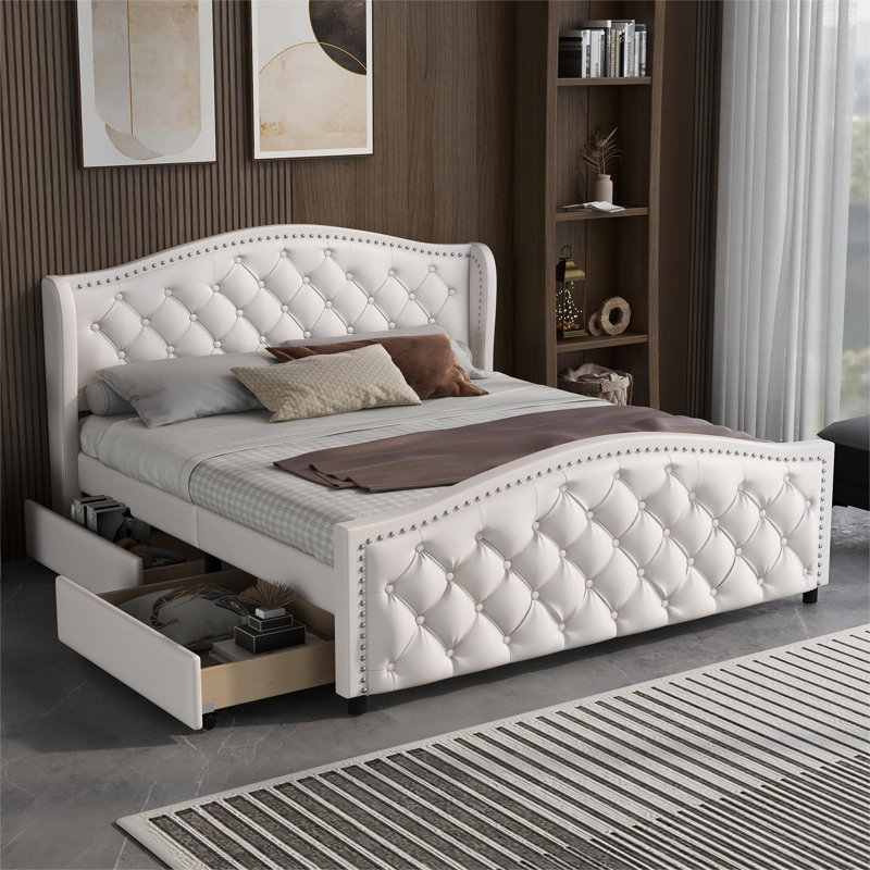 Capavella Upholstered Storage Bed, European Double (140 x 200cm)
