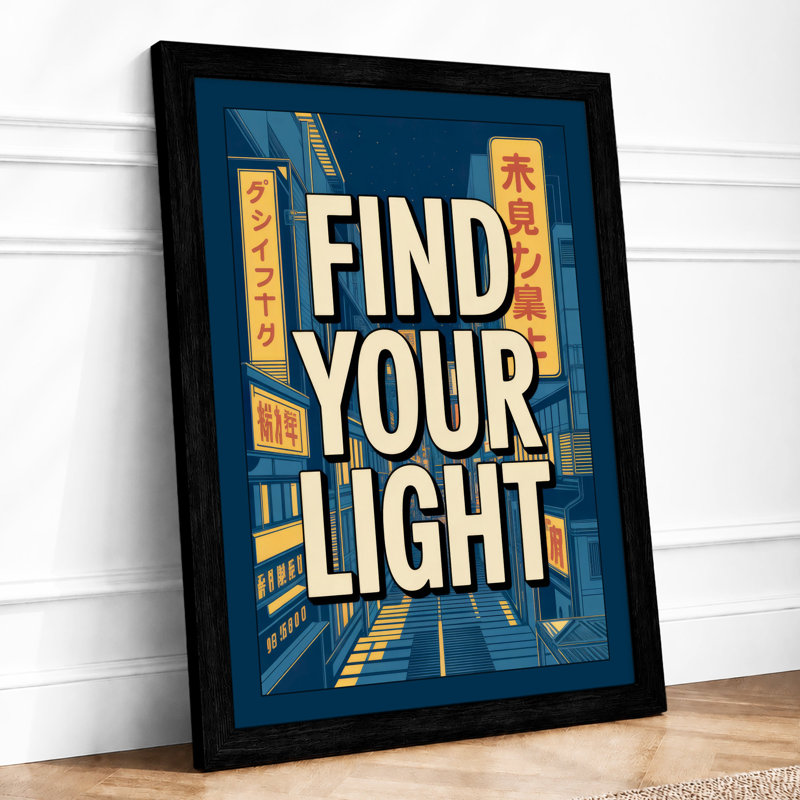 Find Your Light Modern - Print, A1 - 84.1 x 59.4 cm, Black