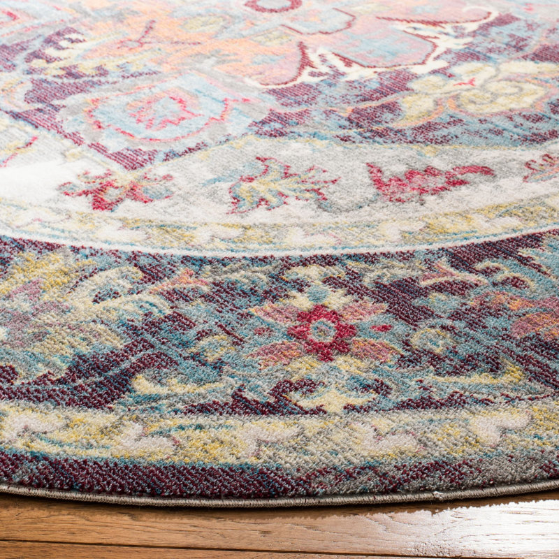 Emberlin Performance Oriental Rug, Round 6'7"