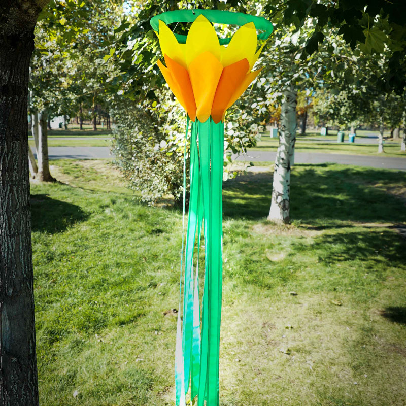 Manche à fleurs 39 po, Jaune