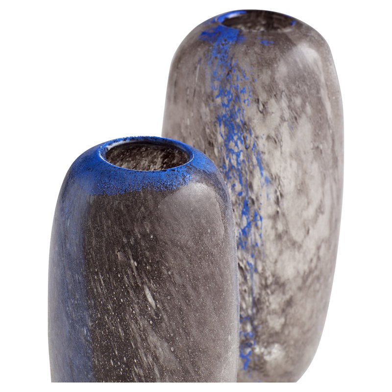 Bluesposion Glass Table Vase, 12.25" H x 5" W x 5" D