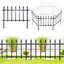 Decorative Metal Garden Fence 46Cm High X 56Cm Wide 5 Pack, Total Length 2.8M, Low Garden Fencing Border For Outdoor Patio, Lawn, Yard, Flower Bed-116074008