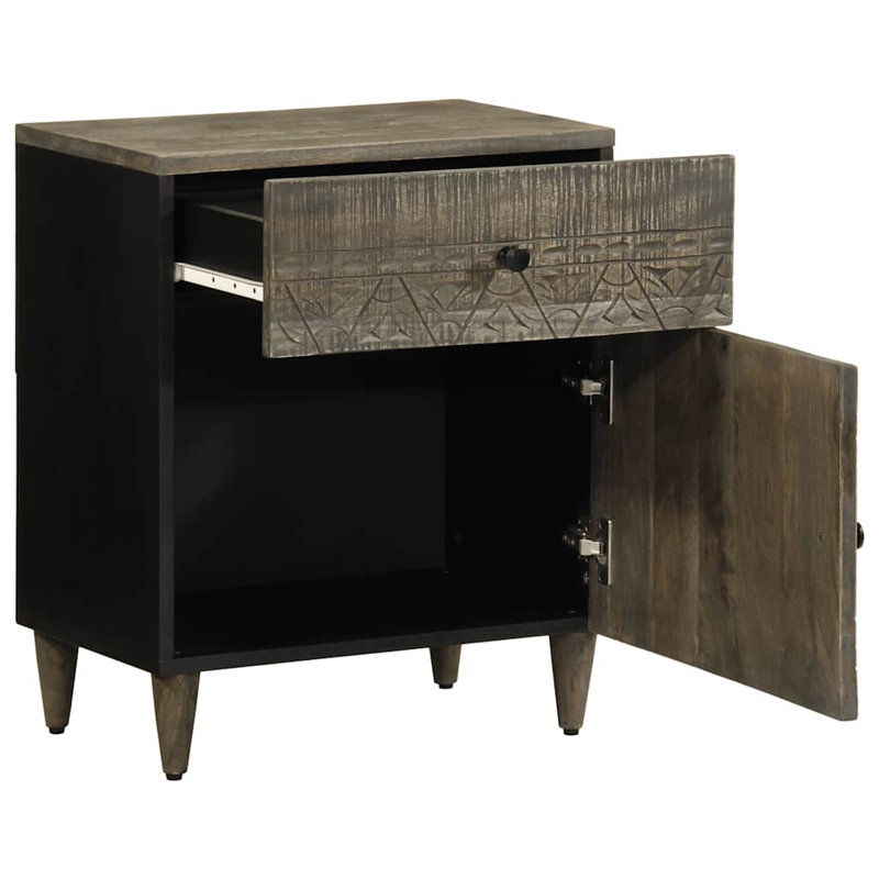 50cm W Metal Bedside Table