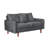  56" Wide Velvet Round Arm Loveseat, Featuring Side Storage Pockets and a Small Square Throw Pillow-1817829832