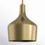 Venegas 1-Light Single Bell Pendant in Natural Brass-18793805