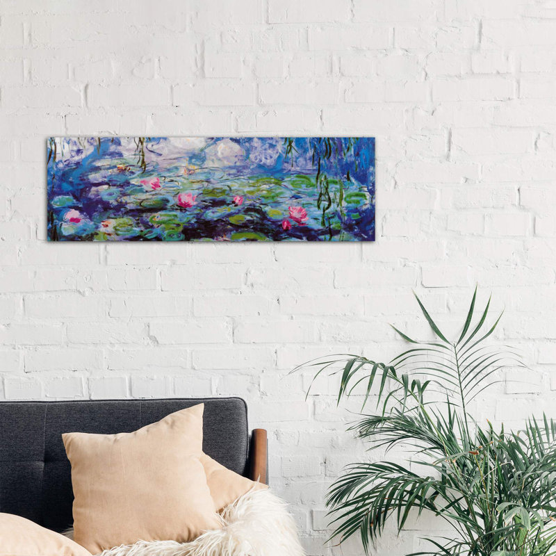 Nympheas by Claude Monet - Panoramic Painting on Canvas, 182.88 cm H x 60.96 cm W, No Frame