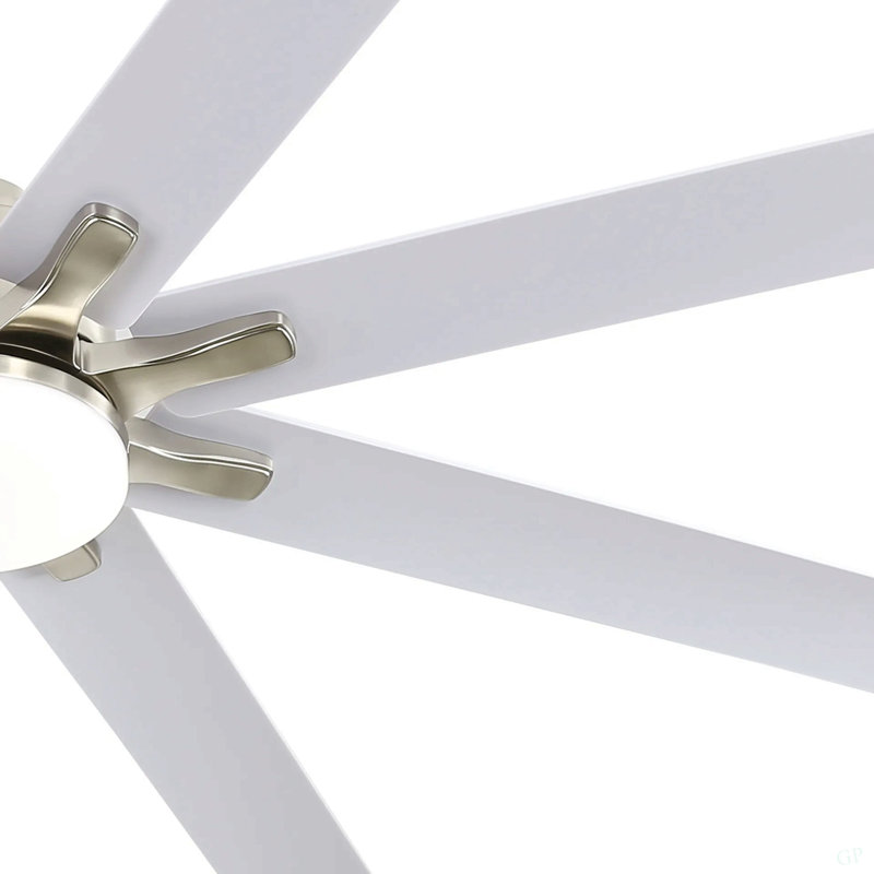 Ventilateur de plafond à profil bas de 66 pouces avec lumières à intensité variable et moteur à courant continu réversible silencieux à 6 vitesses pour l'intérieur
